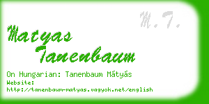 matyas tanenbaum business card